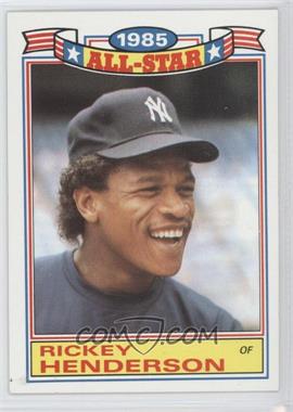 1986 Topps - Rack Pack Glossy All-Stars #7 - Rickey Henderson