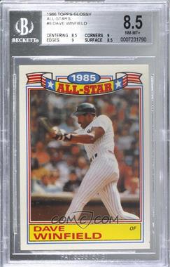 1986 Topps - Rack Pack Glossy All-Stars #8 - Dave Winfield [BGS 8.5 NM‑MT+]