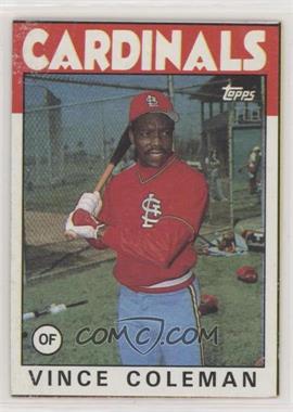 1986 Topps - Wax Box Bottom #D - Vince Coleman [EX to NM]