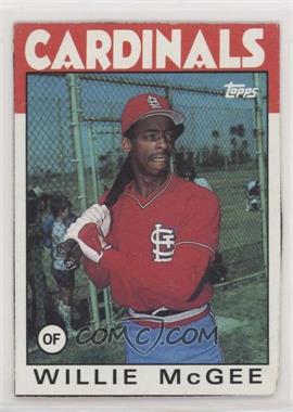 1986 Topps - Wax Box Bottom #L - Willie McGee [Noted]