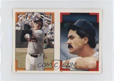 1986 Topps Album Stickers - [Base] #251-90 - Dwight Evans, Dan Gladden