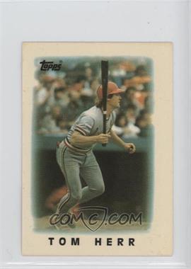 1986 Topps League Leader Minis - [Base] #62 - Tom Herr