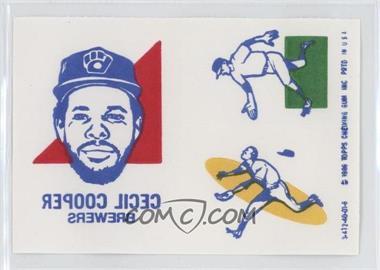 1986 Topps Tattoos - [Base] #_CECO - Cecil Cooper