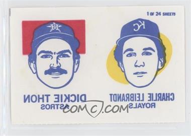 1986 Topps Tattoos - [Base] #_DTCL - Dickie Thon, Charlie Leibrandt