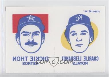 1986 Topps Tattoos - [Base] #_DTCL - Dickie Thon, Charlie Leibrandt