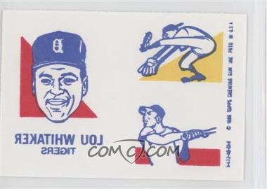 1986 Topps Tattoos - [Base] #_LOWH - Lou Whitaker