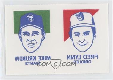 1986 Topps Tattoos - [Base] #_MKFL - Mike Krukow, Fred Lynn