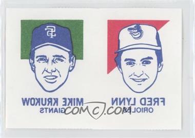 1986 Topps Tattoos - [Base] #_MKFL - Mike Krukow, Fred Lynn