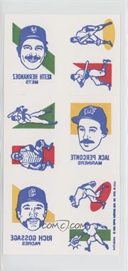 1986 Topps Tattoos - [Base] #1 - Charlie Leibrandt, Dickie Thon, Lee Smith, Dave Winfield, Julio Franco, Keith Hernandez, Jack Perconte, Rich Gossage