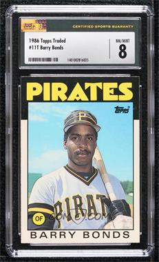 1986 Topps Traded - [Base] #11T - Barry Bonds [CSG 8 NM/Mint]
