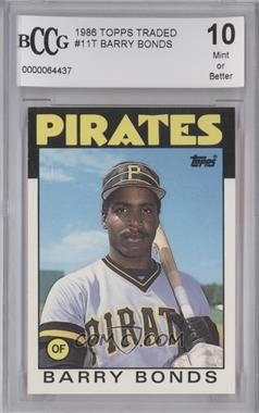 1986 Topps Traded - [Base] #11T - Barry Bonds [Encased]