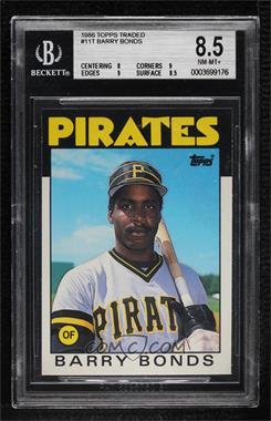 1986 Topps Traded - [Base] #11T - Barry Bonds [BGS 8.5 NM‑MT+]