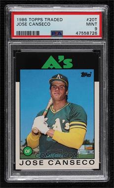 1986 Topps Traded - [Base] #20T - Jose Canseco [PSA 9 MINT]