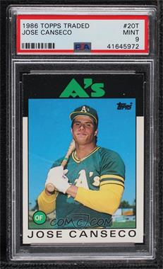 1986 Topps Traded - [Base] #20T - Jose Canseco [PSA 9 MINT]