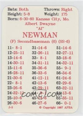 1987 APBA Baseball 1986 Season - [Base] #_ALNE - Al Newman