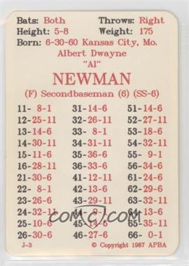 1987 APBA Baseball 1986 Season - [Base] #_ALNE - Al Newman
