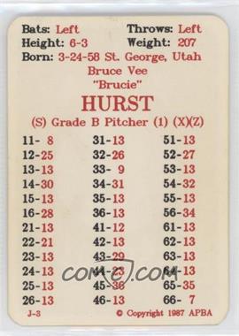 1987 APBA Baseball 1986 Season - [Base] #_BRHU - Bruce Hurst