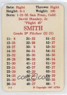 1987 APBA Baseball 1986 Season - [Base] #_DASM - Dave Smith