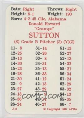 1987 APBA Baseball 1986 Season - [Base] #_DOSU - Don Sutton