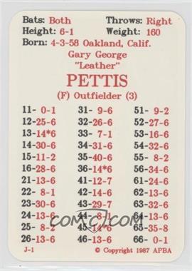1987 APBA Baseball 1986 Season - [Base] #_GAPE - Gary Pettis