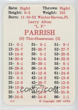 1987 APBA Baseball 1986 Season - [Base] #_LAPA.1 - Larry Parrish