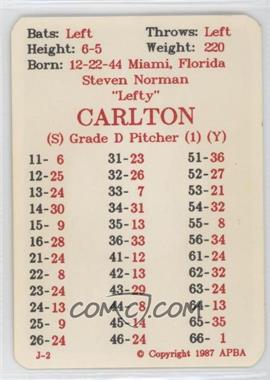 1987 APBA Baseball 1986 Season - [Base] #_STCA - Steve Carlton