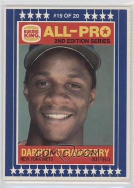 1987 Burger King All-Pro - [Base] - Complete Panel #19-20 - Darryl Strawberry, Fernando Valenzuela