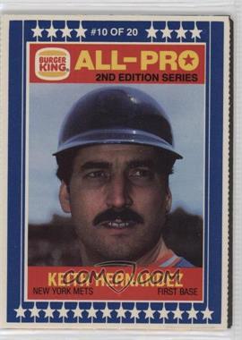 1987 Burger King All-Pro - [Base] - Complete Panel #9-10 - Rickey Henderson, Keith Hernandez