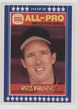 1987 Burger King All-Pro - [Base] #12 - Mike Krukow
