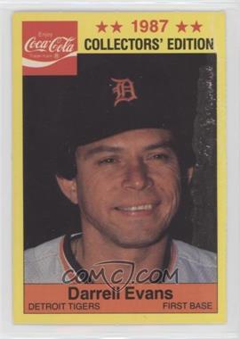 1987 Coca-Cola/SAS Detroit Tigers - [Base] #13 - Darrell Evans [Poor to Fair]