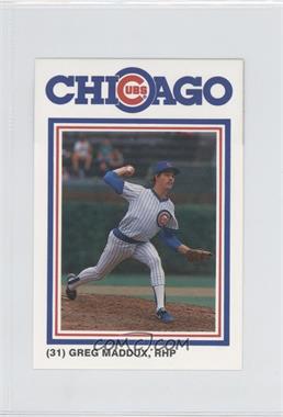 1987 David Berg Chicago Cubs - [Base] #31 - Greg Maddux