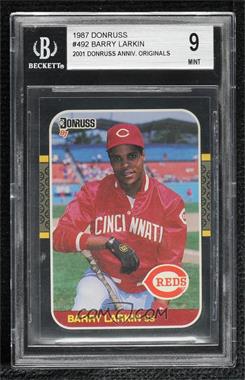 1987 Donruss - [Base] - 2001 Donruss Anniversary Originals Buybacks #492 - Barry Larkin [BGS 9 MINT]