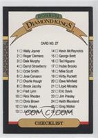 Checklist - Diamond Kings (Cards 1-26)