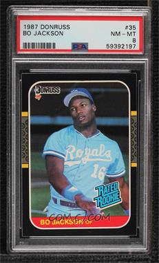 1987 Donruss - [Base] #35 - Rated Rookie - Bo Jackson [PSA 8 NM‑MT]