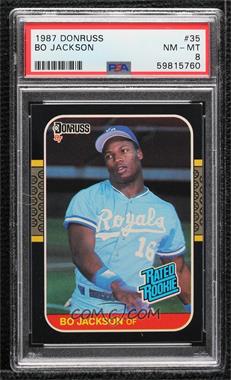 1987 Donruss - [Base] #35 - Rated Rookie - Bo Jackson [PSA 8 NM‑MT]