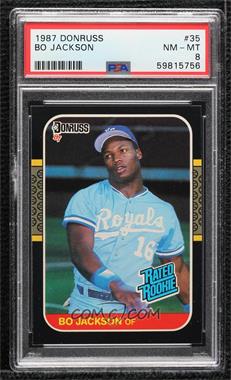 1987 Donruss - [Base] #35 - Rated Rookie - Bo Jackson [PSA 8 NM‑MT]