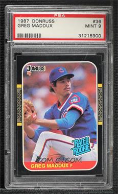 1987 Donruss - [Base] #36 - Rated Rookie - Greg Maddux [PSA 9 MINT]