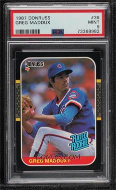 1987 Donruss - [Base] #36 - Rated Rookie - Greg Maddux [PSA 9 MINT]