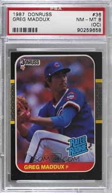 1987 Donruss - [Base] #36 - Rated Rookie - Greg Maddux [PSA 8 NM‑MT (OC)]