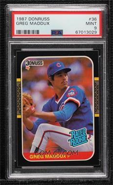 1987 Donruss - [Base] #36 - Rated Rookie - Greg Maddux [PSA 9 MINT]