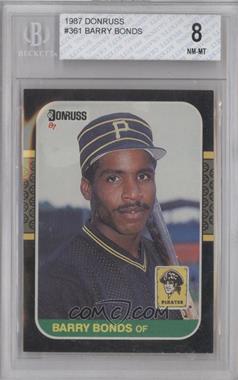 1987 Donruss - [Base] #361 - Barry Bonds [BGS 8 NM‑MT]