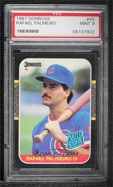 1987 Donruss - [Base] #43 - Rated Rookie - Rafael Palmeiro [PSA 9 MINT]