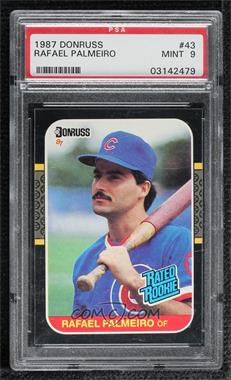 1987 Donruss - [Base] #43 - Rated Rookie - Rafael Palmeiro [PSA 9 MINT]