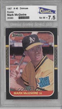 1987 Donruss - [Base] #46 - Rated Rookie - Mark McGwire [Encased]