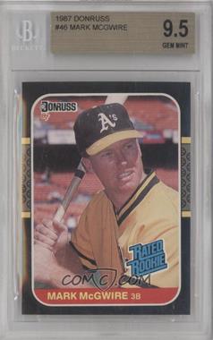 1987 Donruss - [Base] #46 - Rated Rookie - Mark McGwire [BGS 9.5 GEM MINT]