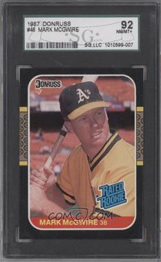 1987 Donruss - [Base] #46 - Rated Rookie - Mark McGwire [SGC 92 NM/MT+ 8.5]