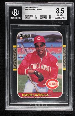 1987 Donruss - [Base] #492 - Barry Larkin [BGS 8.5 NM‑MT+]