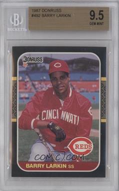 1987 Donruss - [Base] #492 - Barry Larkin [BGS 9.5 GEM MINT]