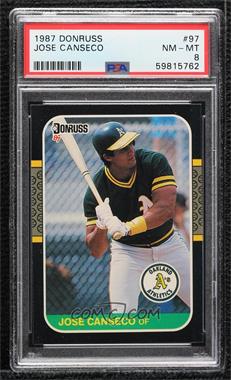 1987 Donruss - [Base] #97 - Jose Canseco [PSA 8 NM‑MT]