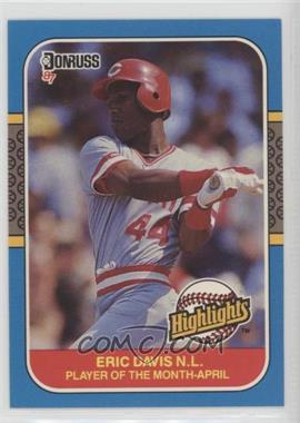 1987 Donruss Highlights - [Base] #3 - Eric Davis